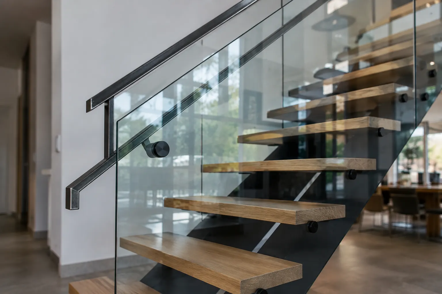 Tempered Glass — premium staircase material used by RiseOnStairs